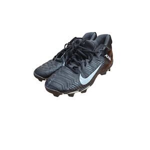 Nike Alpha Fast Flex Men's Size 9 Black White Football Cleats AQ7653-001 EUC